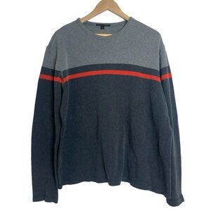 Vtg Banana Republic Y2K Pullover Sweater Crewneck Stripe Skater Grunge Large